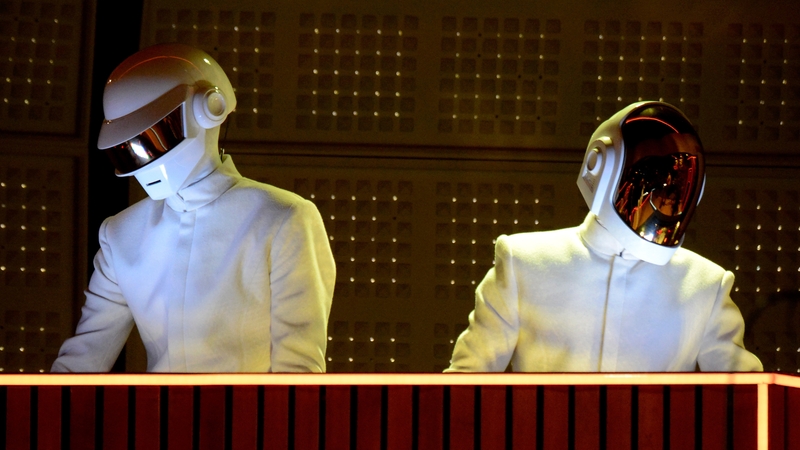 Daft Punk performing at the 2014 Grammy Awards. Photo: Kevin Mazur/WireImage via Getty Images