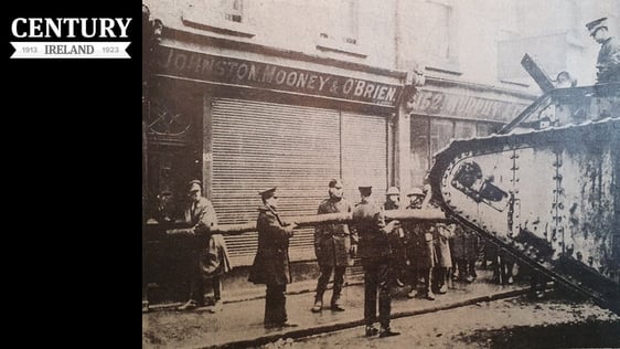 Century Ireland Issue 199 - Military with a tank on the streets of Dublin. Photo: Irish Life, Febru…