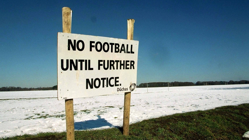 A notice confirming that no games could take place at the Phoenix Park