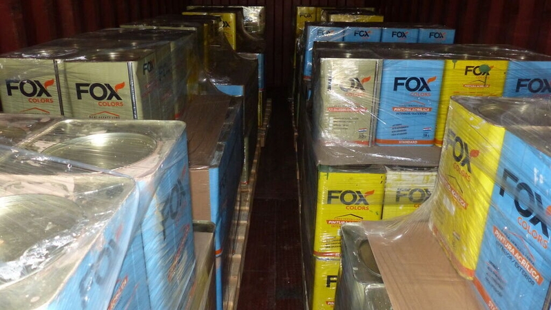 The 16.2 tonnes of cocaine was found in more than 1,700 tins of wall filler