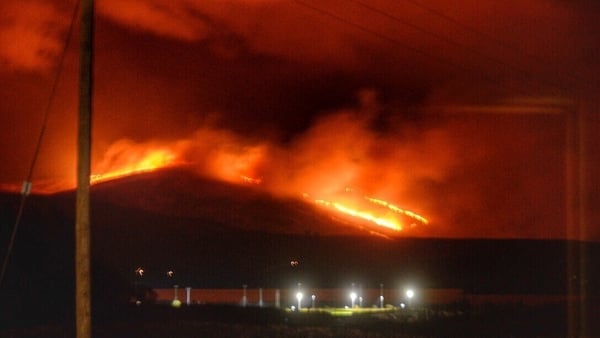 Gorse fires on the Iveragh Peninsula range. Pic: Suzan Baughman