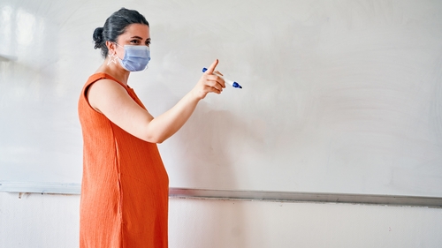 Schools have been told that pregnant teachers should consider themselves in the high-risk health category