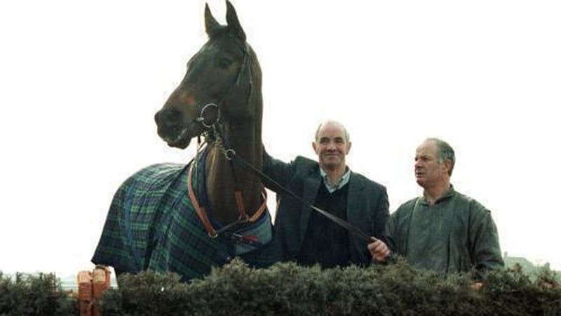 Tom Foley with Danoli at Cheltenham in 1996