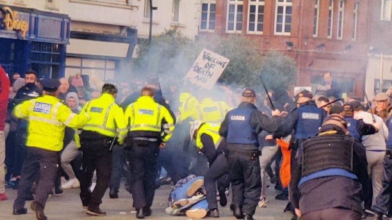 Garda McCarthy said it was 'clear from the get go' that protesters on Grafton Street were intent on inflicting harm and injury on gardaí