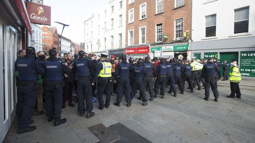 Scenes from Dublin city centre yesterday