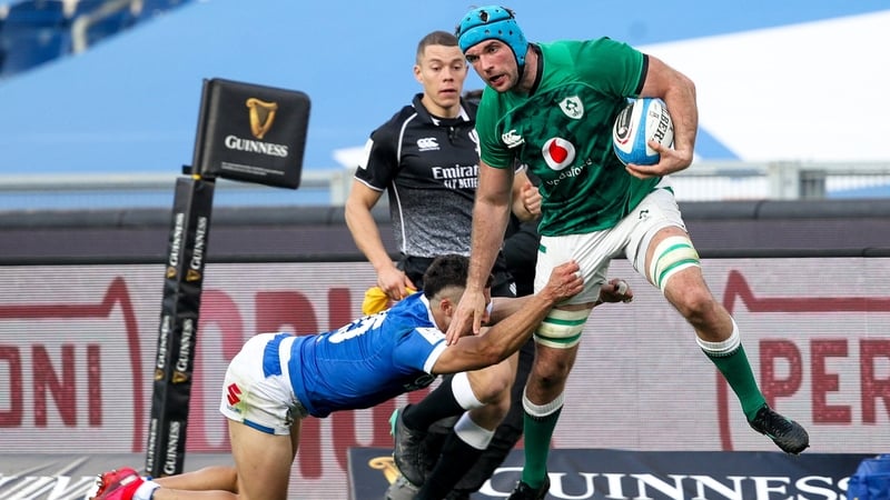 Tadhg Beirne was named man of the match in Rome