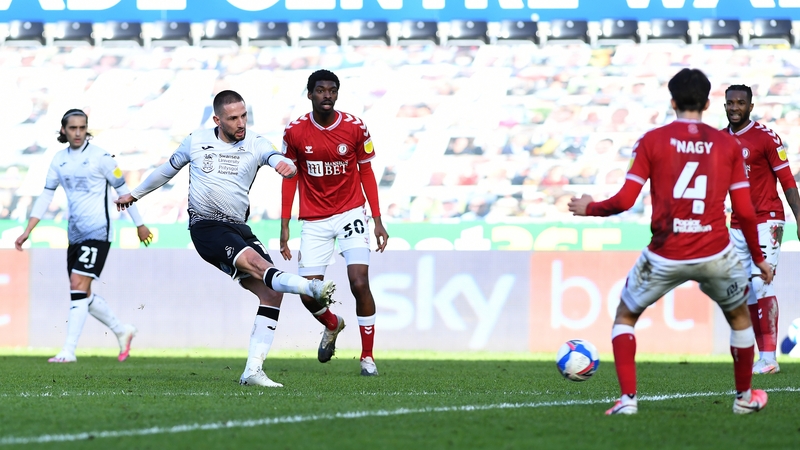 Conor Hourihane's Swansea City lost ground in their quest for promotion as they went down 3-1 to Bristol City