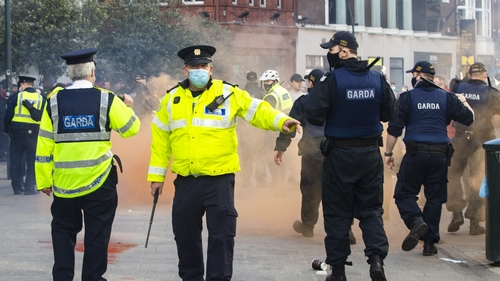 Gardaí say they aim to avoid a repeat of the scenes at a protest in Dublin last month