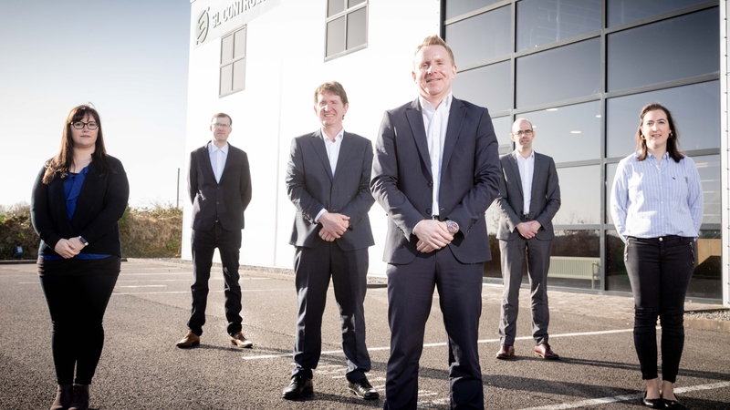 Some of the SL Controls team (l-r) Deirdre Loughlin, Paul Clarke, Shane Loughlin, Keith Moran (CEO), Darragh McMorrow and Norma Mulligan