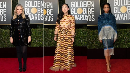 Whether stars were at home or presenting onstage, sequins were front and centre.