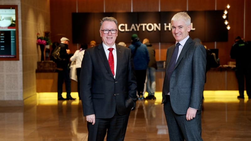 Datala Hotel Group's outgoing CEO Pat McCann and incoming CEO Dermot Crowley