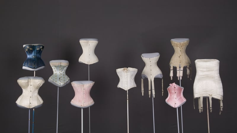 A selection of late 19th and early 20th century wedding corsets. Photo: Chicago History Museum/Getty Images