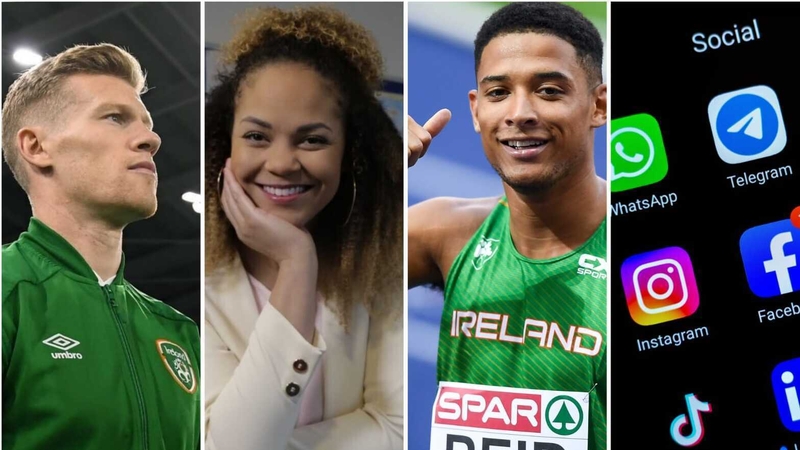 (Left to right): James McClean, Emer O'Neill and Leon Reid.