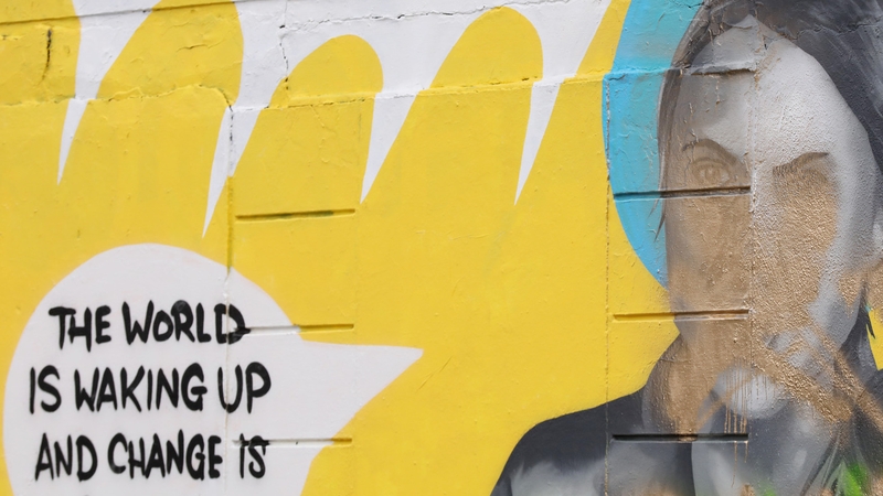 The mural on Chancery Street was only completed on Monday