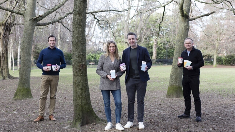 BiaVest CEO Hilliard Lombard, Nobó's Rachel Nolan and Brian Nolan and BiaVest's David McKernan