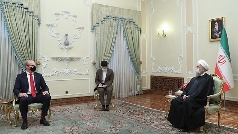 Simon Coveney said the 'meeting went well' (Pic courtesy: President.ir)