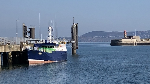 Trawler was towed to harbour after drifting for days in the Irish Sea because of engine failure