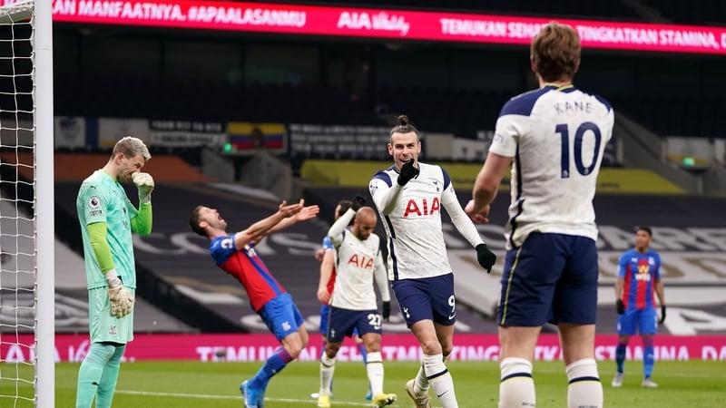 Bale and Kane celebrate one of their fruitful combinations at Tottenham Hotspur Stadium