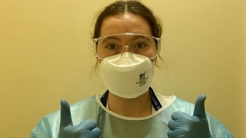 Cork University Hospital nurse Fiona Hannon has had to embrace a whole new way of communicating with patients