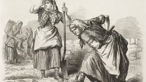 Women at work in a field in Co Roscommon in 1870. Illustration: The Illustrated London News/ Getty Images