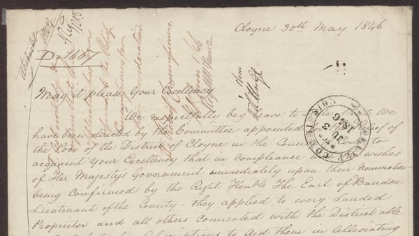 The Cloyne relief committee's letter