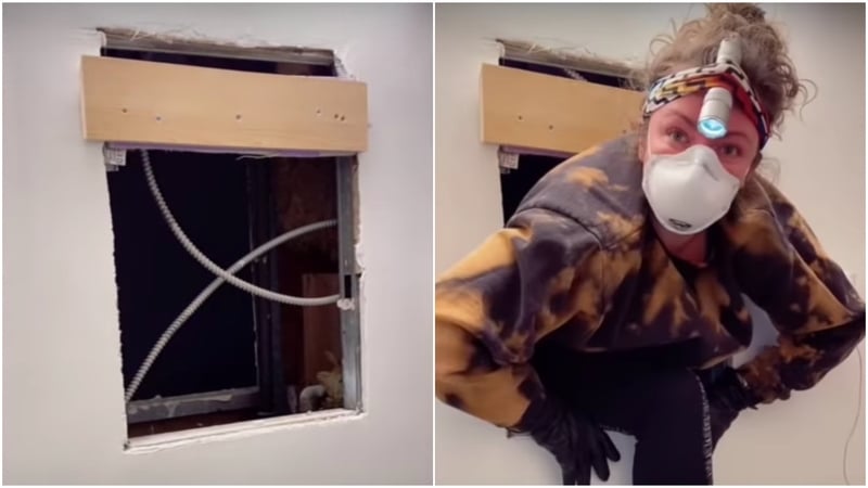 Samantha Hartsoe discovery of the apartment has gone viral (Pic: Samantha Hartsoe/TikTok)