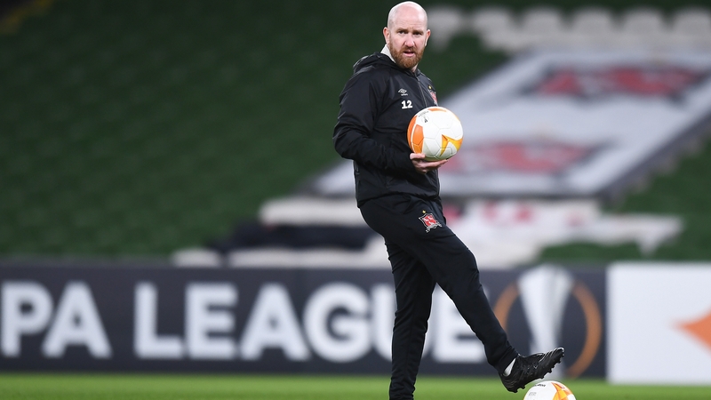 Shane Keegan was in the dugout for Europa League games
