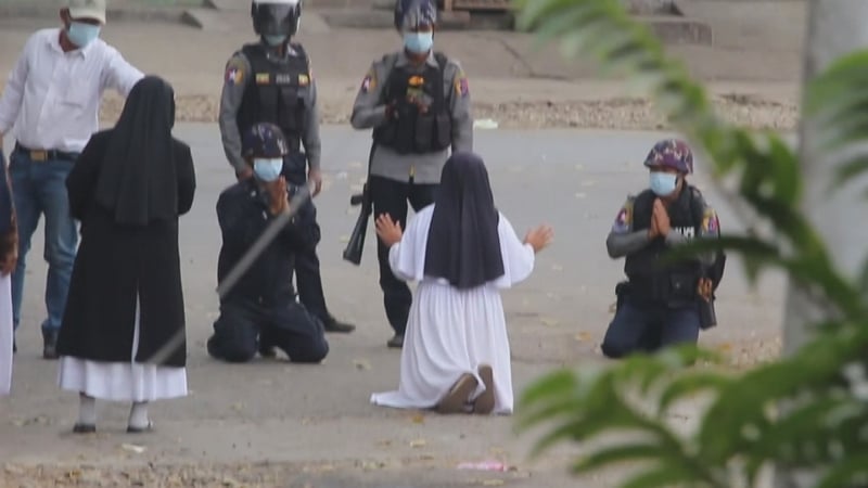 Sister Ann Rose Nu Tawng begged the armed officers to spare 'the children' and take her life instead (Pic: Myitkyina News Journal)