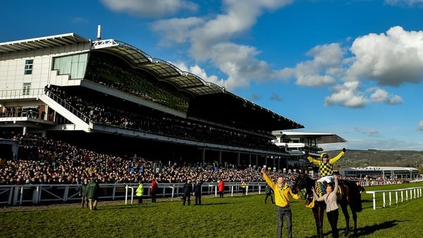 Paul Townend on Al Boum Photo celebrates Gold Cup success last year
