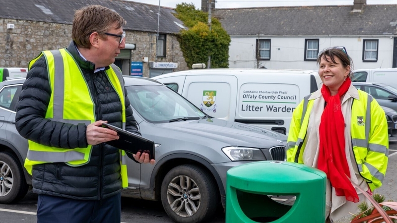 Paul Delaney, Sales Director of Cellnex Ireland and Catriona Hilliard, Broadband/Digital Officer with Offaly County Council at the launch of e-denderry
