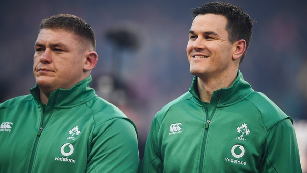 Tadhg Furlong and Johnny Sexton
