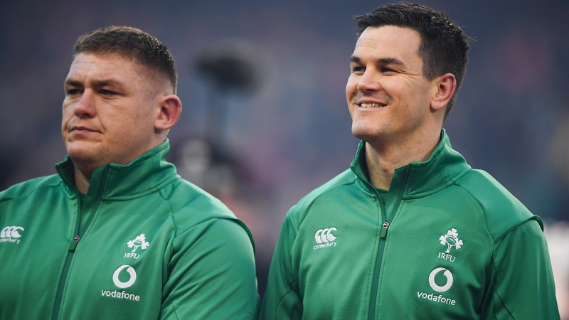 Tadhg Furlong and Johnny Sexton