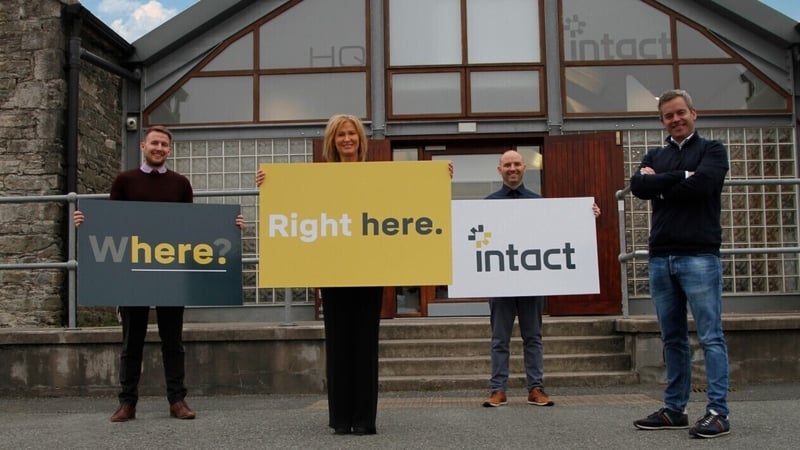 Brendan Marry, financial accountant of Intact; Una O'Neill, head of talent; Paul Carr, iQ development team lead and Justin Lawless, CEO