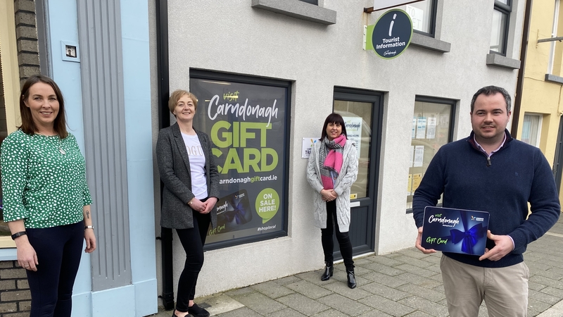 Claire McMonagle, Elaine McColgan, Deirdre Bradley and Davin Doherty from the Carndonagh Traders' Association