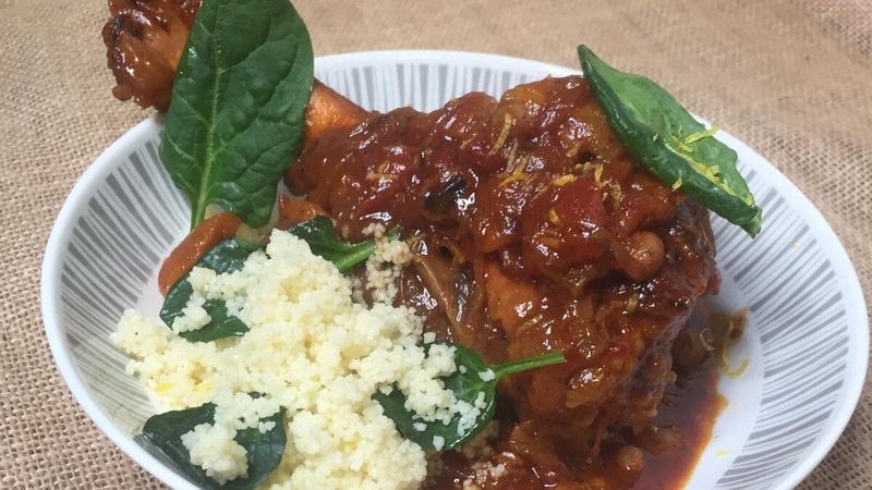 Serve with some warm couscous and some crusty bread.