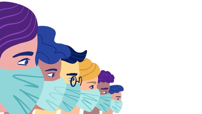 "Until we achieve high levels of population immunity via vaccination, we must maintain individual and societal measures, such as masks, physical distancing, and hand hygiene" Illustration: Getty Images