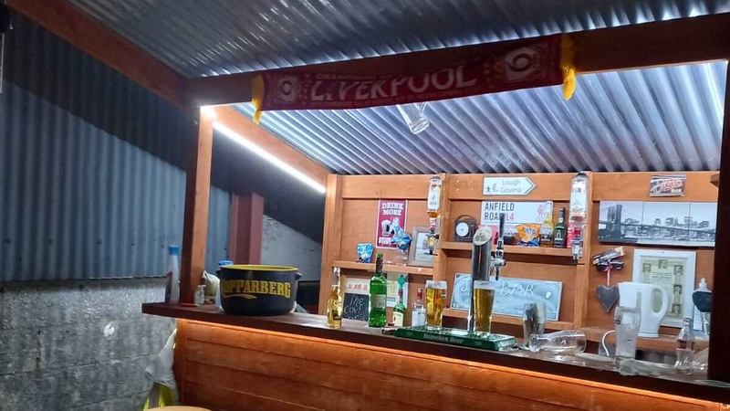 Alcohol, beer kegs and taps, cash, bar stools and other bar equipment were discovered