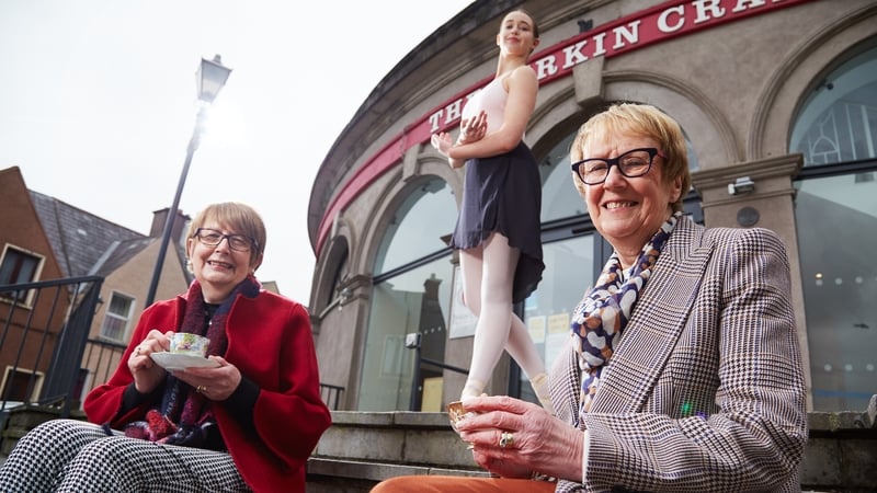 Sisters Pam Byrne and Carmel Sullivan, and ballerina Lydia Punch, announce the launch of Cork Cultural Companions