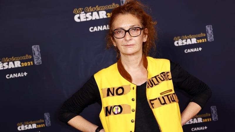 Corinne Masiero pictured at the French film awards Les Césars