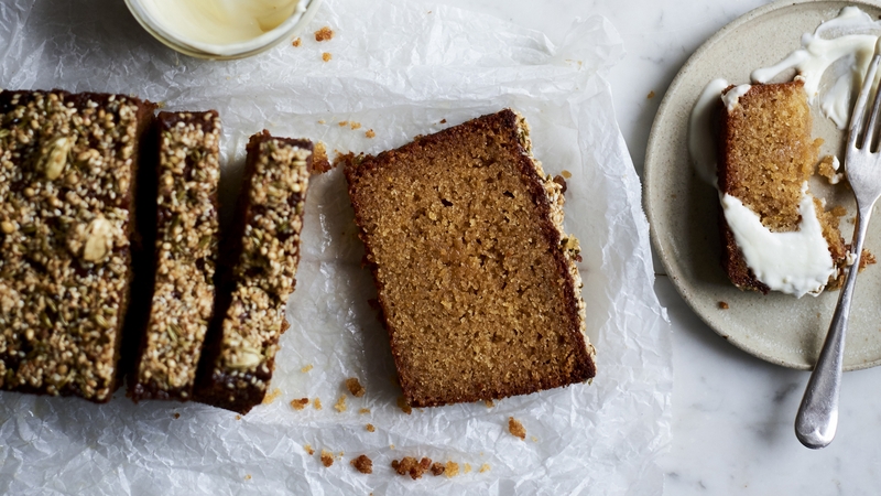 Honey, almond and cardamom drizzle cake recipe