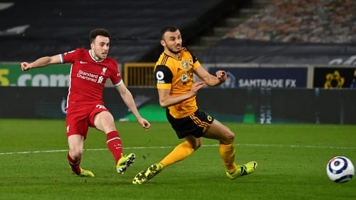 Jota goaled just before the break