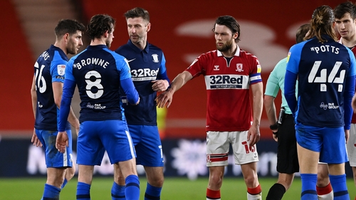 Alan Browne's sending off sparked anger on the Preston bench