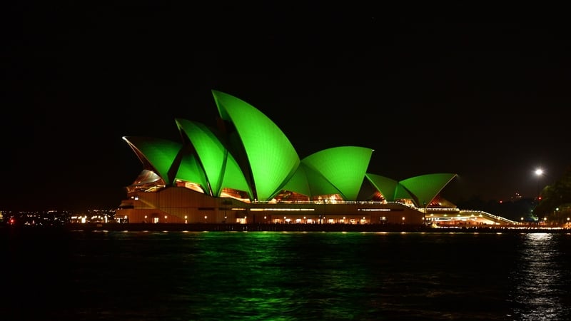 The Sydney Opera House is one landmark that is regularly turned green for St Patrick's Day
