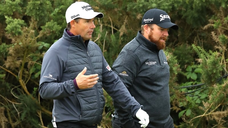 Padraig Harrington (l) and Shane Lowry