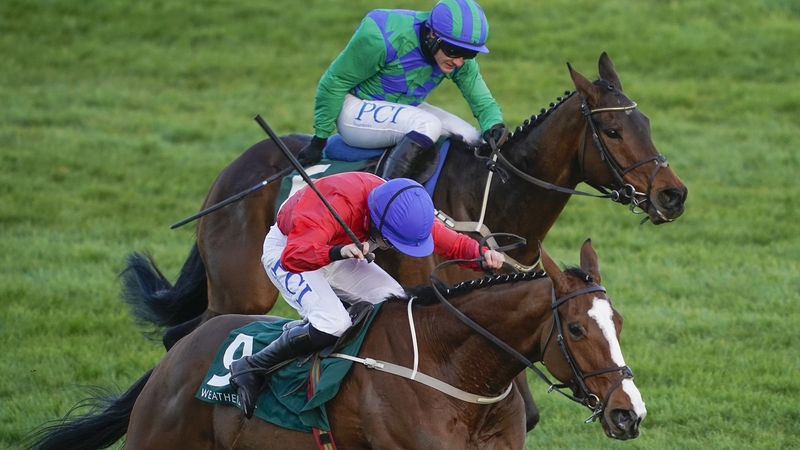 Rachael Blackmore was always on the front on Sir Gerhard in a slowly run race