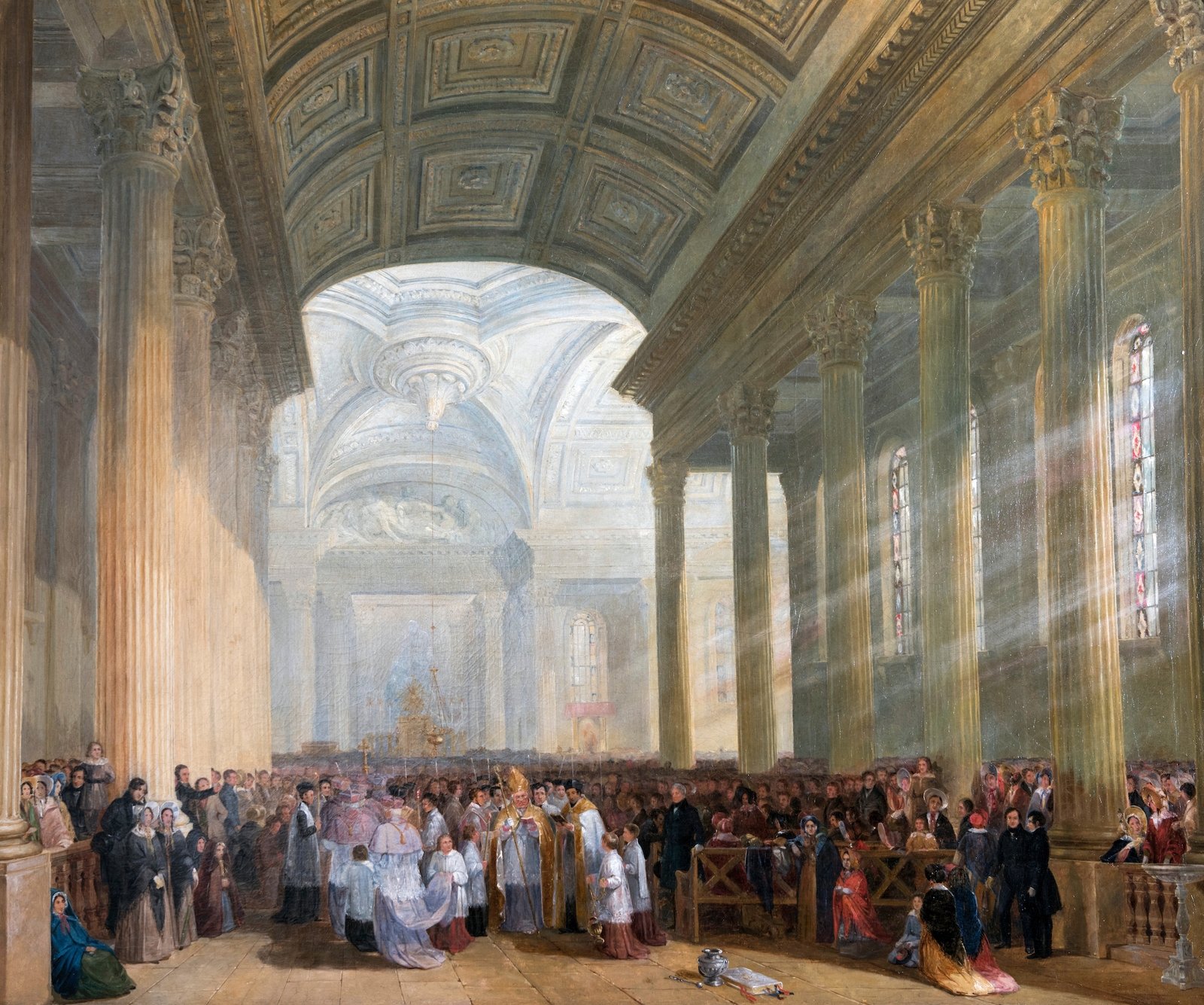 The Consecration of the Roman Catholic Church of St. Mary's, Pope's Quay, Cork c. 1841 by James Mahony, ARHA, c.1810-79. Image courtesy of and copyright Ireland's Great Hunger Museum at Quinnipiac University