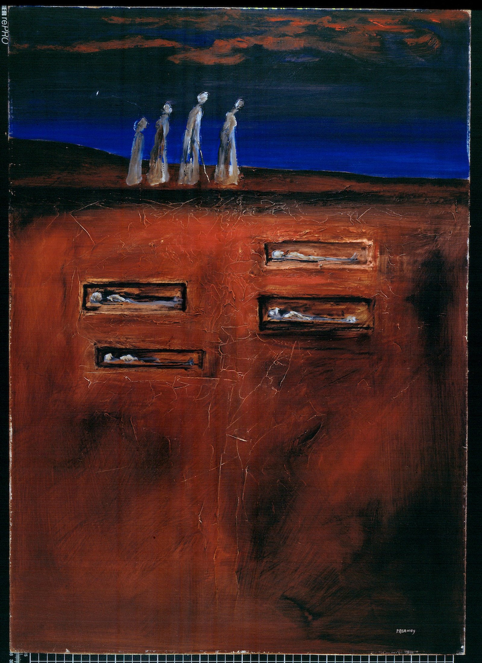 Departure by Pádraic Reaney
b. 1952 (1995). Image copyright Pádraic Reaney. Image courtesy of Ireland's Great Hunger Museum at Quinnipiac University