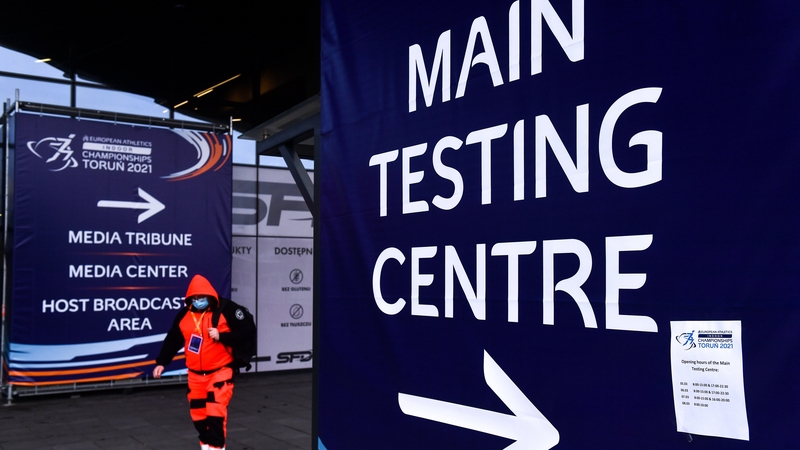 The Covid-19 testing facility at Arena Torun