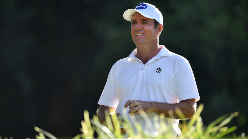 Australia's Scott Hend waits to play his tee shot on the 15th hole during the second round of the Magical Kenya Open
