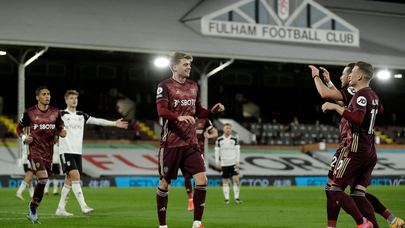 Patrick Bamford celebrates his goal at Craven Cottage